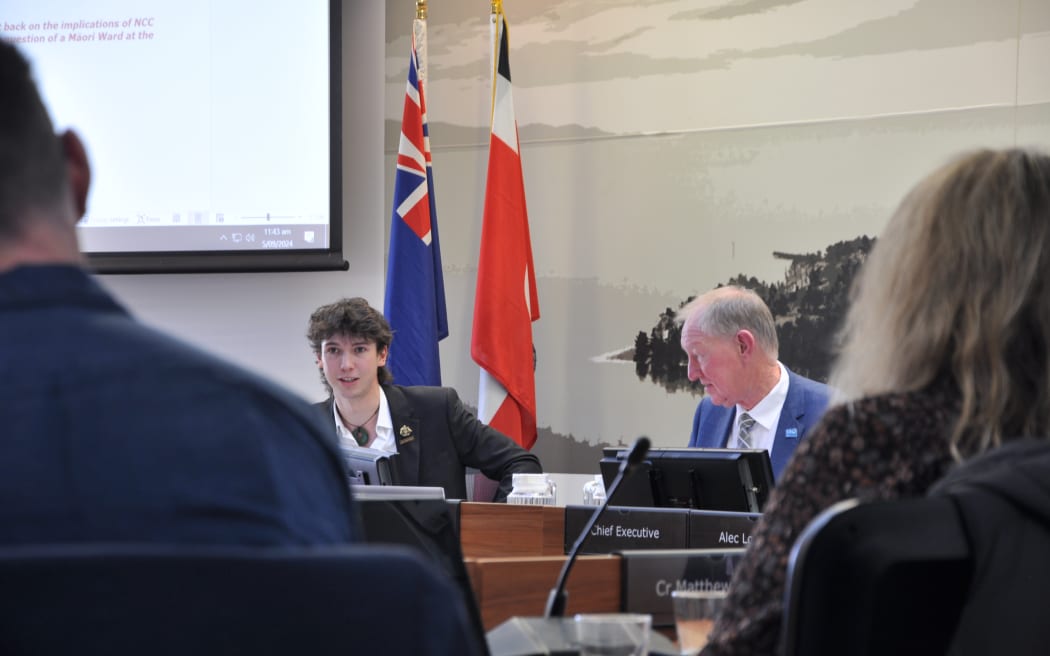 Deputy mayor Rohan O'Neill-Stevens with mayor Nick Smith.